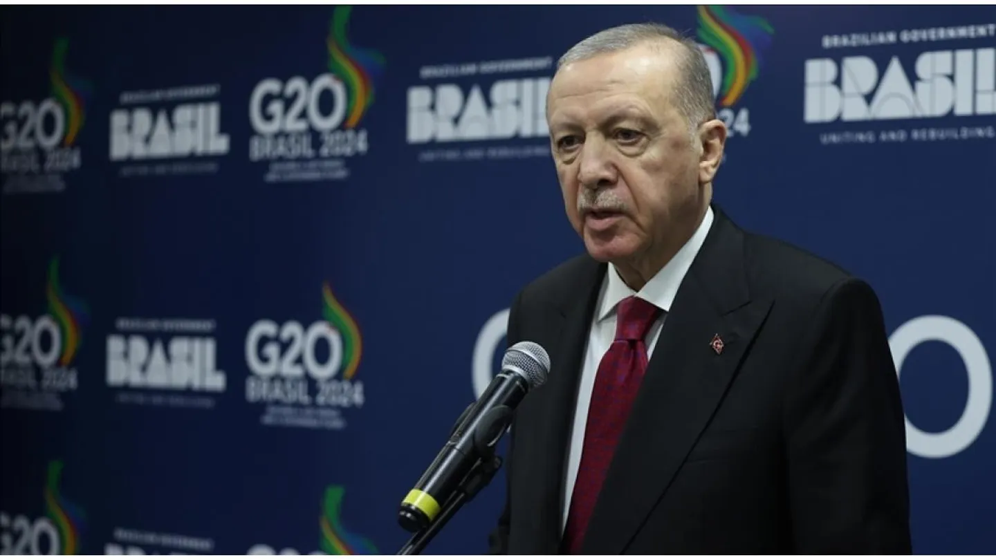 ئەردوغان G20 باشلىقلار يىغىندا، غەززەدە ئۇرۇش توختىتىش چاقىرىقىنى تەكرارلىدى